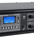 Six Zone 180W 70V Commercial Amplifier With Bluetooth USB SD RCA Multisource Inputs Mic And Optical Inputs FM Radio front view
