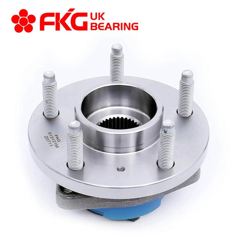 Front Wheel Hub Bearing Assembly 513121 with Nut ABS 5-Lug Single Unit, shown with bolts and bearing components visible