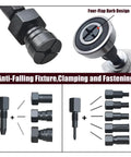 Close-up of 12 Piece Motorcycle Blind Inner Bearing Puller Kit With Slide Hammer And Collets 8mm To 25mm, showing components and design details