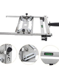 Heavy Duty Adjustable Cutting Machine Support Frame With Edge Guide Positioner for Dead Straight Cuts close-up view with level.