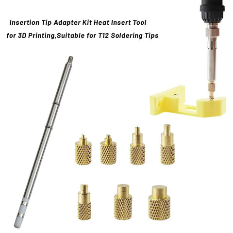Pro Grade DIY Friendly Heat Set Threaded Inserts Kit For 3D Printing M2 To M8 With Brass Knurled Nut And Embedded Insertion Tip Adapter
