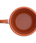 Top view of High Power Rocketry Starts With Coffee Mug 11 Ounce Ceramic Cup Orange White With Glossy Finish Dishwasher Safe Microwave Safe