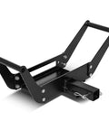 Foldable Cradle Winch Mounting Plate For 2 Inch Class 4 Hitch Receivers, heavy duty steel construction for off-road recovery.