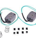 AIVWUMOT 10in electric trailer brake magnet kit, pair of magnets with teal wires and mounting hardware for 3500 lb axles