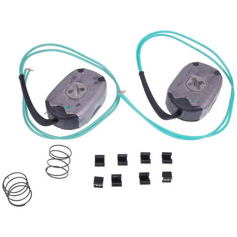AIVWUMOT 10in electric trailer brake magnet kit, pair of magnets with teal wires and mounting hardware for 3500 lb axles