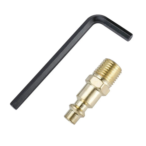 Brass connector fitting and hex key for 2 In 1 Hole Punch And Flange Tool For Auto Body Repair And Sheet Metal Flanging Patch Panel Installation.