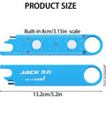 Automatic Needle Threader For Sewing Machines, 4 In 1 Multitool With Built In Ruler, Magnifier And Magnetic Seam Guide, blue