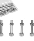 M10 Hex Bolts And Nuts Set With Flat And Spring Washers M10x50mm Fully Threaded Bolts And M10 Nuts 304 Stainless Steel