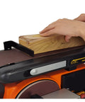 Built Like A Tank Industrial Belt Sander With Heavy Cast Iron Base And No Sweat Pipe Grinder Polisher for wood smoothing.