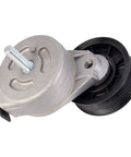 Heavy Duty Serpentine Drive Belt Tensioner And Accessory Belt Kit, silver metal tensioner with black pulley