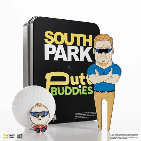 South Park PC Principal Golf Divot Tool And PC Baby Ball Marker Magnetic Collectible Gift Set with tin and hat clip