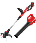 Cordless 20V Max Weed Wacker And Leaf Blower Combo Kit With Battery And Charger Included For Quick Yard Cleanup Lightweight String Trimmer