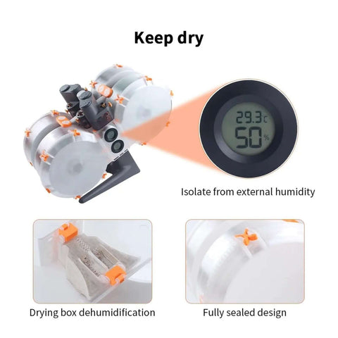 AMS Lite Filament Spool Enclosure for A1 and A1 Mini Filament Dryer Box with humidity indicator and sealed design