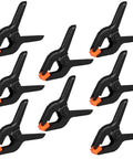 8 Pack 4.5 Inch Spring Nylon Clamps Heavy Duty Plastic Clips For Crafts Backdrops Photography Setups Great For Woodworking Studios Rugged Durable Backdrop Clips Black