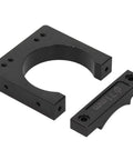 Premium Cast Aluminum Spindle Motor Mount Bracket Clamp Fits 71mm CNC Spindle Fixture With Wire Drawing Anodized Finish for DIY engraving setup.