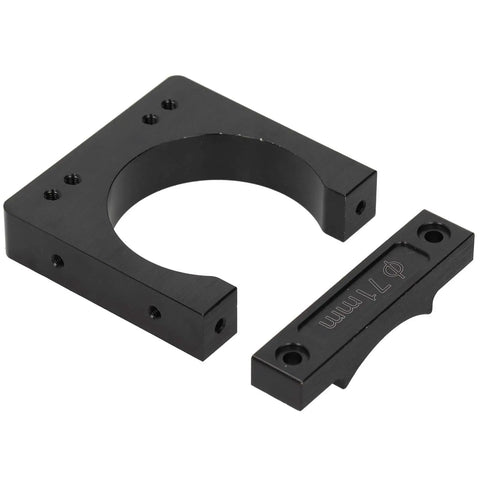 Premium Cast Aluminum Spindle Motor Mount Bracket Clamp Fits 71mm CNC Spindle Fixture With Wire Drawing Anodized Finish for DIY engraving setup.