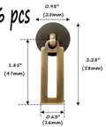 Set Of 6 Brass Cabinet Knobs And Tear Drop Pull Handles In Bronze Finish Durable Brass Construction For Cabinets And Drawers Includes Screws Total Size 58mm Long By 25mm Wide With Round 25mm Diameter And Rectangular 47x16mm Options.