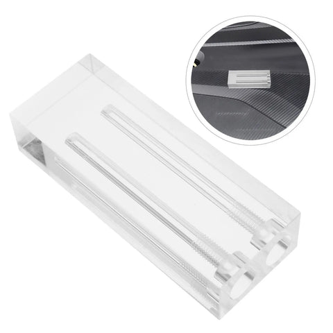 Engine Oil Quality Comparator And Viscosity Tester Demo Stand For Automotive Engines, transparent acrylic block with twin tubes