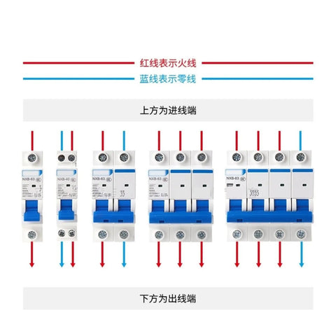 Top Tier Mini Air Switch Circuit Breaker Bringing Pro Level Three Phase Safety wiring diagram with terminals and circuit indicators.