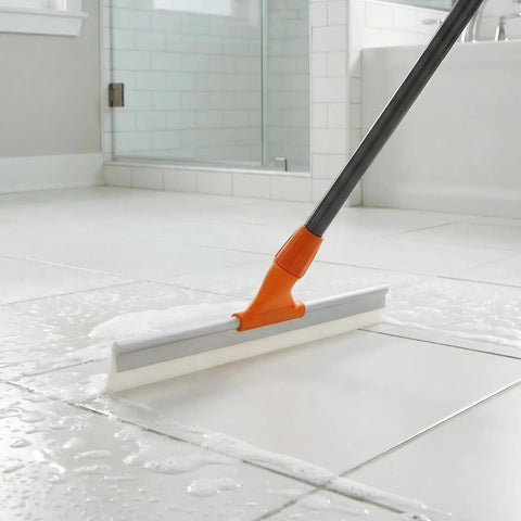 Silicone Floor Squeegee For Shower Glass Tiles Garage Floors And Windows No Streaks Flexible Wiper Pet Hair Remover