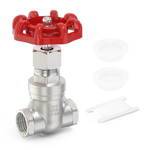 304 Stainless Steel Gate Valve 3/4 Inch NPT Female With Wheel Handle, full bore, rotary valve for water oil gas, corrosion-resistant