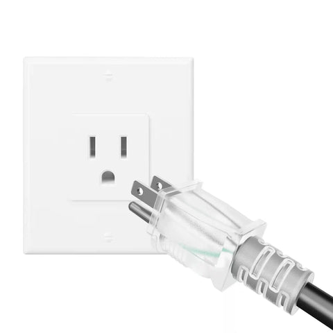 Heavy Duty 25Ft Power Extension Cord With 7 Evenly Spaced Outlets, 16 Gauge SJTW Cable From Male NEMA 5 15P To Female Connector