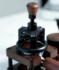 Hit The Mark Every Time With This Rock Solid 58mm Magnetic Stirrer For Espresso Portafilter with wooden handle.