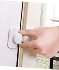 Six Pack Child Safety Locks For Cabinets And Refrigerators Easy To Install White Latches Durable Kitchen Safety For Boys And Girls Keep Kids Safe From Doors And Drawers in use on kitchen cabinet