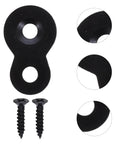 Heavy Duty Iron Table Top Fasteners With Screws, Dual Hole Design Joining Plates for Wall Mount Frames and Picture Frames, Black Finish