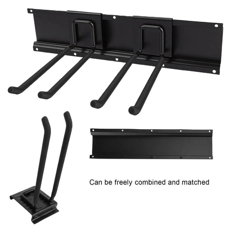 48 Inch Wall Mount Garage Tool Organizer Heavy Duty With 440 Pound Load Capacity Six Adjustable Hooks And Three Rails