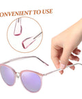Replacement Eyeglasses Arms Kit No Fuss For Quick Repairs And Easy Installation with pink metal temples and sunglasses
