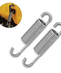 Top Shelf Stainless Steel Recliner Springs Heavy Duty Two Piece Set with Long Hook Attachment for Quick Sofa Mechanism Swap and Hella Durable Everyday Reliability.
