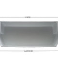 3 Pack Refrigerator Door Shelf Bins Replacement Fits 2187172 PS328468 Easy Install Durable Plastic Bin shown with dimensions.