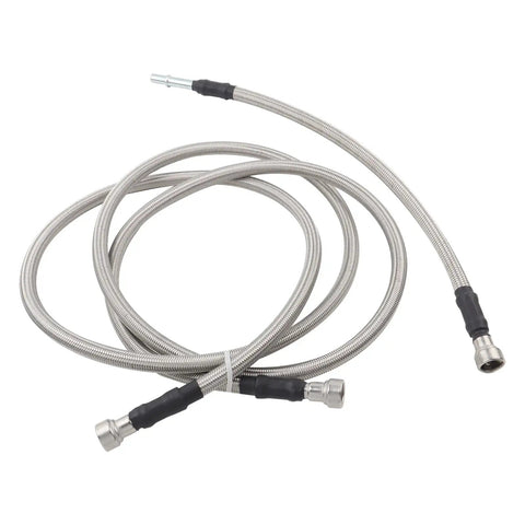 Heavy Duty Fuel Lines Hose Assembly For Chevy Silverado 2500HD And Gmc Sierra 6.6L Duramax Diesel showing flexible braided design.