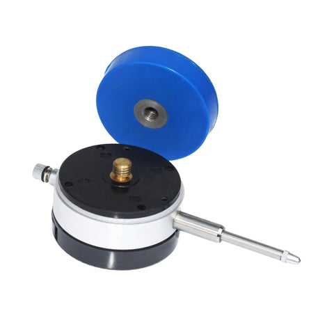 HFS magnetic base indicator back holder for 1-in dial indicator; brass threaded stud and blue cover