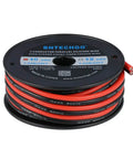 Heavy Duty 10 Gauge 2 Conductor Parallel Silicone Wire Red Black For LED Strip Extensions Ultra Flexible 600V Tinned Copper 200 C Temperature Resistant 25ft Spool