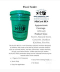 Heavy Duty Penetrating Concrete Sealer With A Slick Wet Look Finish For Pavers And Natural Stone No Fuss One Coat Application in a 5-gallon bucket.