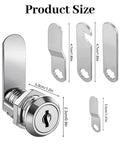 Detailed view of Six Sets Cam Lock Set For Cabinets With Two Keys And Four Lock Plates showing dimensions for 16-30 mm glass panels.