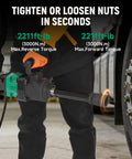Close-up of 1 Inch Air Impact Wrench Kit Pumping Out 2211 Ft Lbs Beast Mode Torque With Twin Hammer in action.
