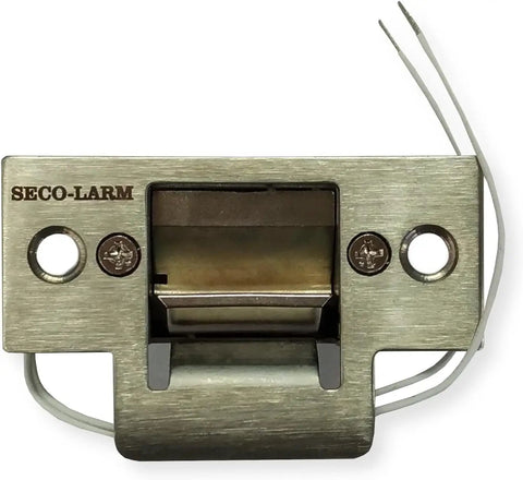 Pack Of 2 Mini Electric Door Strikes Featuring Zero Mess Install And Rock Solid Fail Secure Operation Quick Turns Regular Cylindrical Locks To Full Electronic Access Control For Indoor Residential Security Upgrades With Stainless Steel Keepers, focusing on compact stainless steel design.
