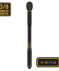 Three Eighth Inch Drive Click Torque Wrench With Ten To Eighty Foot Pounds And Thirteen Point Six To One Hundred Eight Point Five Newton Meters