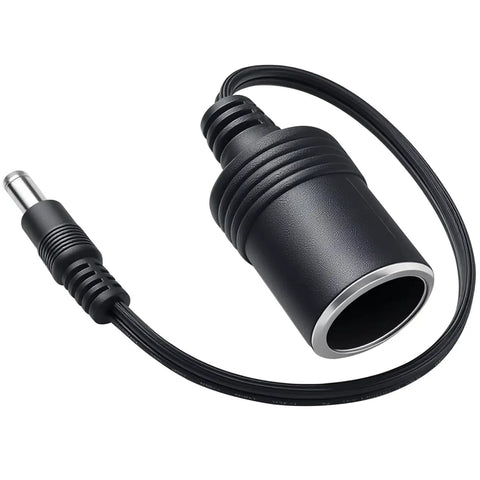 Cigarette Lighter Power Supply Cable 2 Pack Male Cigarette Lighter Socket To DC 5.5mm 2.1mm Plug Jack Adapter, black cable, 30 cm