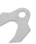 Auto Body Panel Alignment Shims Kit With U Shaped Slotted Washers, 144 Piece Set For Precise Car Door And Body Panel Leveling, close-up of a silver slotted washer