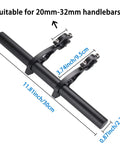 Extended Handlebar Mounting Bar For Bikes 11.8 Inches Long Beefy Aluminum Alloy Bracket Fits 20mm To 32mm Handlebars