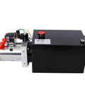 Heavy Duty 12V DC Hydraulic Power Unit With 8 Quart Steel Tank For Dump Trailer And Lift Gate, single unit with motor and tank.
