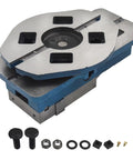 Beefy Mill Vise With 360 Degree Swivel Base For Milling Shaping And Drilling Machines, parts shown, heavy duty metal design