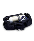 Heavy Duty Nylon SCBA Storage Bag With Reinforced Handles, Dual Zippers, External Mask Compartment, Internal Cylinder Tie Down Straps, 30 In By 12 In By 13 In, Black Fire Gear Storage Case For Easy Transport And Secure Storage with gear inside