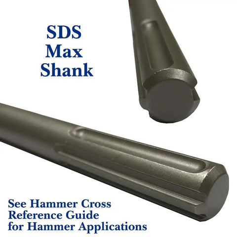 30 Inch Narrow SDS Max Chisel With Straight Flute, Hardened Steel Alloy For Long Lasting Demolition, SDS Max Shank, Made In USA