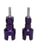 Dual Function Pipe Thread Cutting Tool Set For Internal And External Threads, DIY Friendly Design, Works On One Half Inch And Three Quarter Inch Pipes, Crafted From 40Cr Alloy Steel, Heavy Duty Hex Shank For Easy Electric Drill Threading, Two Pack, purple tools