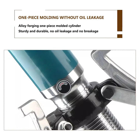 Close-up of the leak-free cylinder in the Beefy 5 To 50 Ton Hydraulic Gear Puller Kit With 2 Jaw And 3 Jaw Heads, durable steel construction